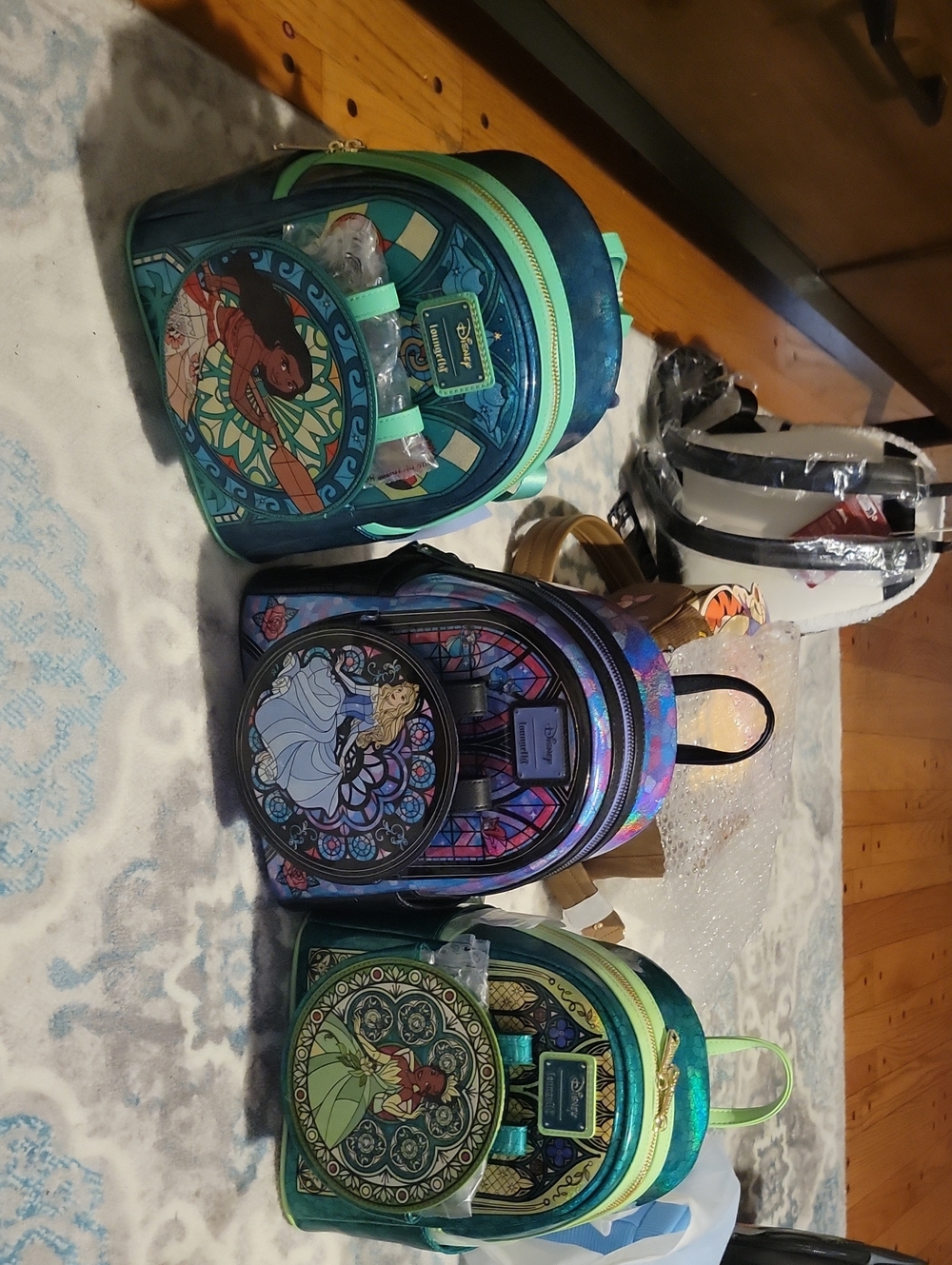 Disney Loungey Mini Backpacks — Moana, Sleeping Beauty, Tiana Stained-Glass Set - Picture 1 of 1